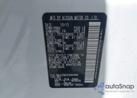 2014 Infiniti Qx80 из США, поврежденный, VIN JN8AZ2NE2E9064865